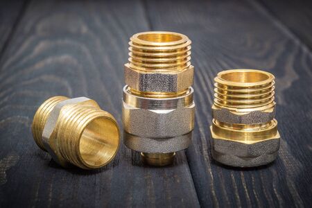 Three brass fittings is often used to connect for water and gas installations