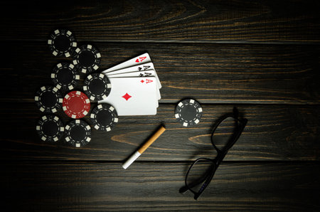 A very popular and gambling game of poker with a winning combination of four of a kind or quads....