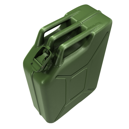 fuel canister green on an isolated background. 3d illustrationの写真素材