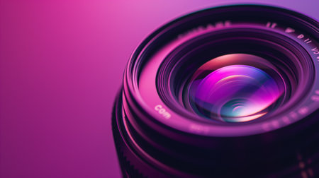 Closeup of a camera lens. Filtered image processed vintage effect.の素材