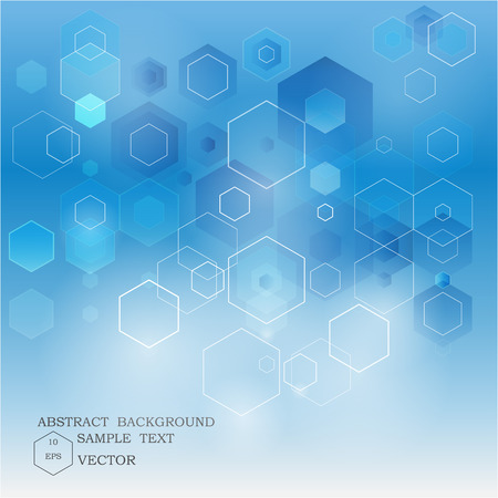 Vector Abstract geometric background. Template brochure design. Blue hexagon shapeのイラスト素材