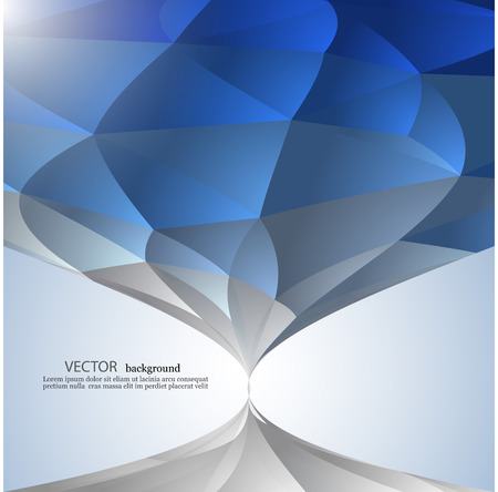 Blue abstract geometric rumpled triangular low poly style vector illustration graphic backgroundのイラスト素材