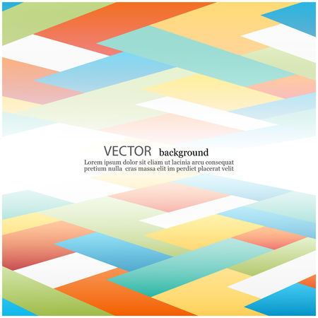 Abstract Vector background with Colored rectangles in perspectiveのイラスト素材