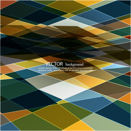 Bright abstract background of rectangles in perspective Vector illustrationのイラスト素材