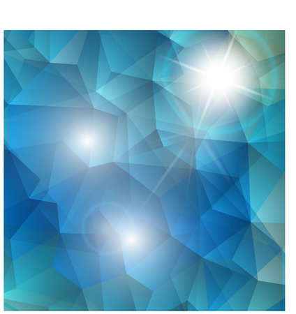 Vector abstract background polygonal shape with bright white lightのイラスト素材