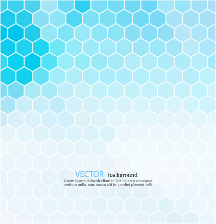 Light geometric background Blue hexagon abstract backgroundのイラスト素材