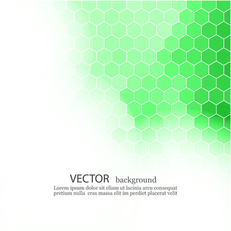 abstract technological background with Green hexagons Vectorのイラスト素材