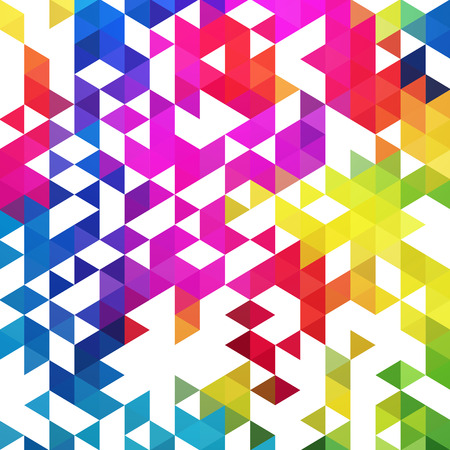 Abstract geometric background Colorful triangles festive backgroundのイラスト素材