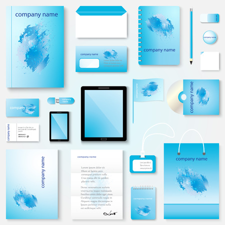 Corporate business style vector background blue brush,branding vectorのイラスト素材