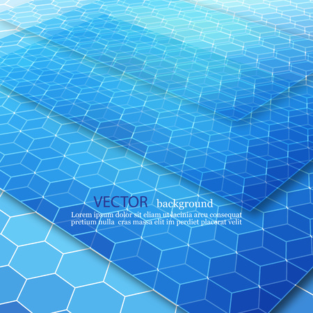 Hi-tech blue geometric background Vector designのイラスト素材