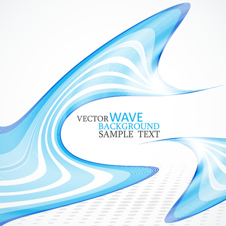 Abstract vector background, blue transparent waved lines for brochure, website, flyer design. Blue smoke wave. Blue wavy background.のイラスト素材