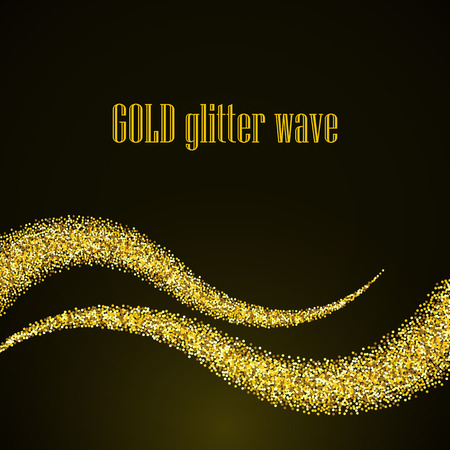 Abstract gold dust glitter star wave background, vector design templateのイラスト素材