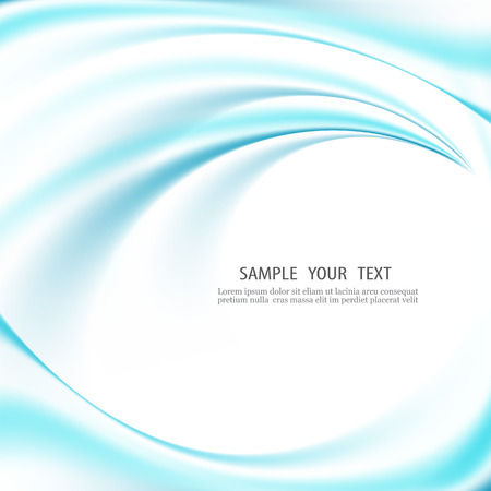 Abstract light vector background Blue smooth curved lines or wavesのイラスト素材