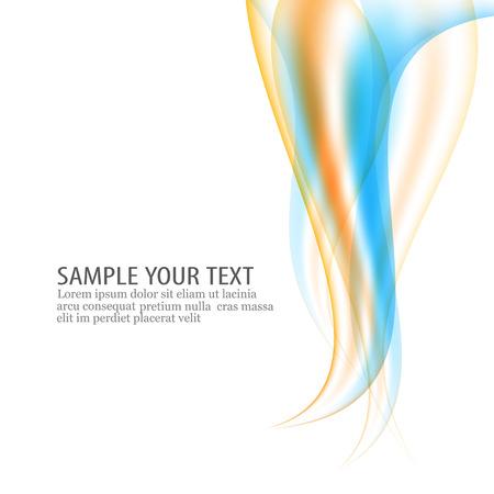 Wavy blue and green lines Abstract Vector backgroundのイラスト素材