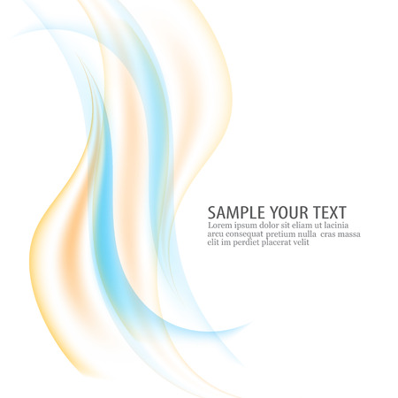 Wavy blue and green lines and wave Abstract background Vectorのイラスト素材