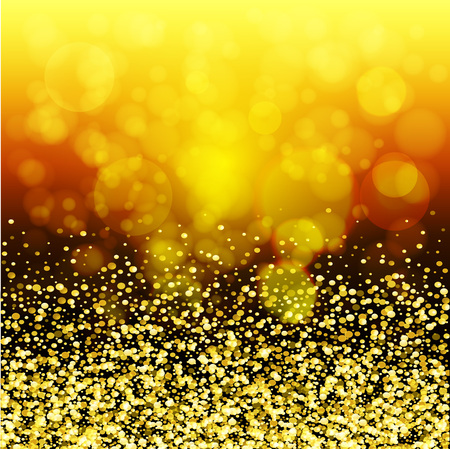abstract golden glow. Christmas background with gold magic star. Vector illustrationのイラスト素材