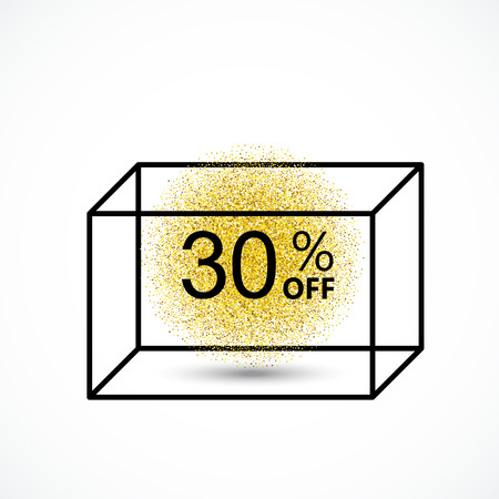 Gold glitter texture Sale Vector background for shops,poster,banner,marketing,tagsのイラスト素材