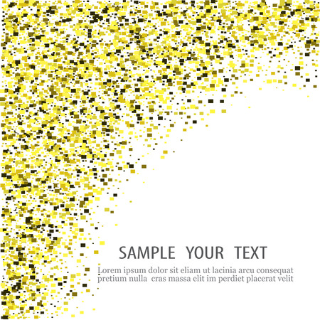 Gold glitter texture isolated on white background. Golden dots . Vector illustration.のイラスト素材