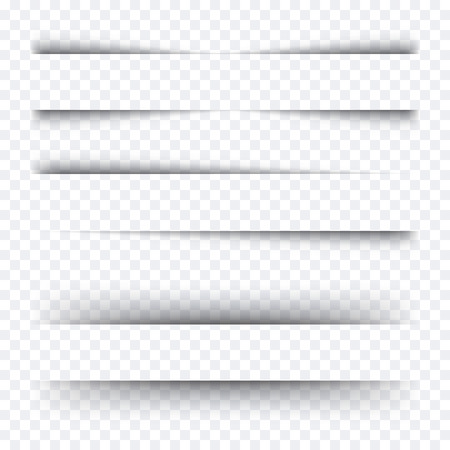 Vector realistic shadows.Vector set of transparent realistic shadow.のイラスト素材