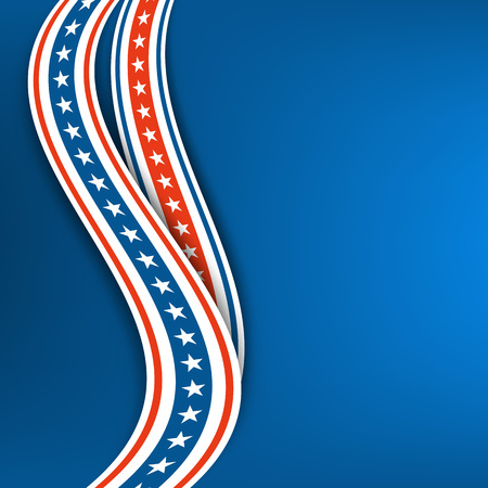 The US independence day.Abstract vector background.Two belts with stars, the colors of the flag of the United States Vector EPS10のイラスト素材