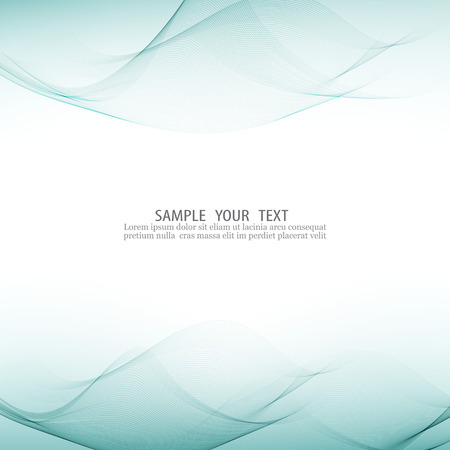 A Vector abstract blue waves background. Transparent blue waves flying in the air.のイラスト素材
