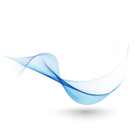 Vector illustration of abstract blue wave smokeのイラスト素材