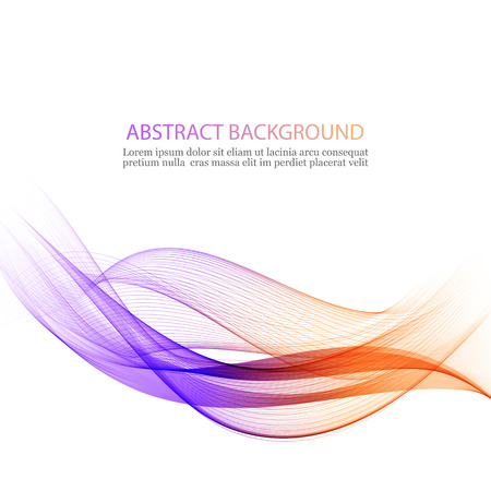Blue and orange waves on white background.Transparent wave background.のイラスト素材