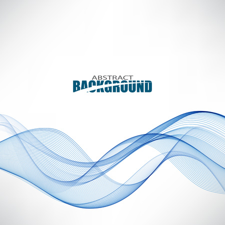 Flowing blue waves.Abstract background wave.Blue waves flow.のイラスト素材