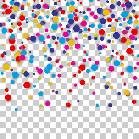 Bright colorful vector confetti background Colored circlesのイラスト素材