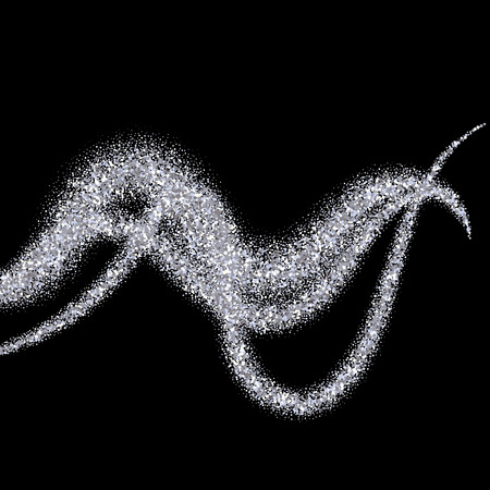 Glittering stream of sparkles. Abstract vector illustration of shiny glitter streamのイラスト素材