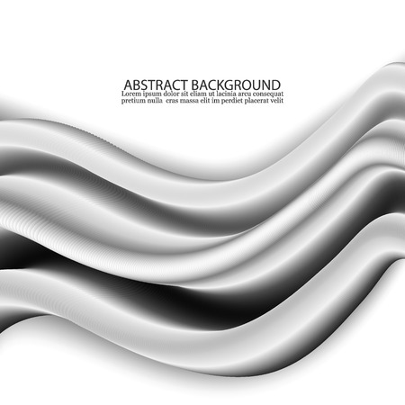 The concept of abstract silver wave background design.のイラスト素材