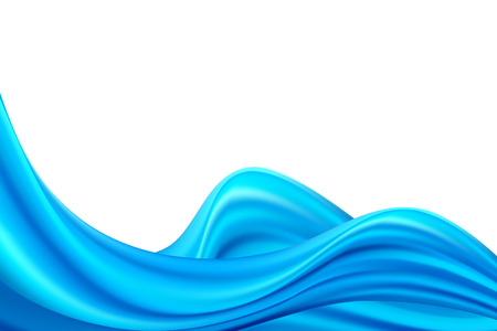 Modern blue flow poster. Wave Liquid shape color background. Art design for your design project. Vector illustrationのイラスト素材