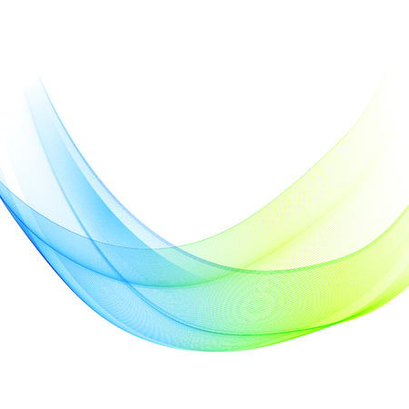 Abstract vector background, blue and green waved lines for brochure, website, flyer design. Transparent smooth wave.のイラスト素材