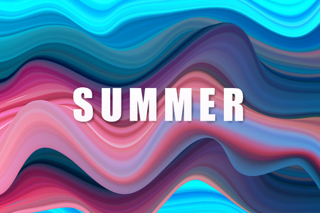 Modern colorful flow poster. Wave Liquid shape color background. Art design for your design project.のイラスト素材