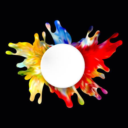 Colorful abstract splash design,vector illustration Liquid paindのイラスト素材