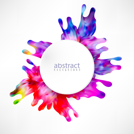 Vector of modern abstract background Color splash paintのイラスト素材