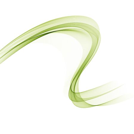 Abstract vector background, color flow waved lines for brochure, website, flyer design. Transparent green smooth waveのイラスト素材