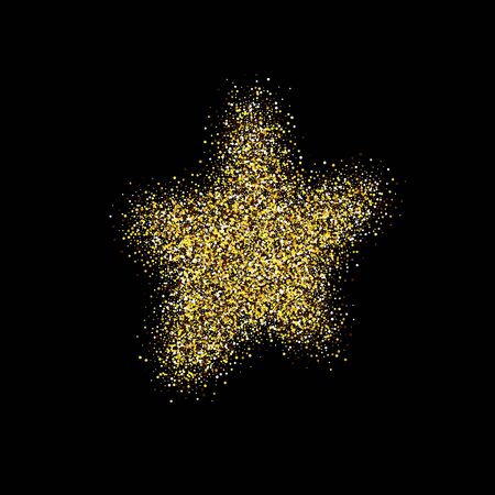 Vector illustration of gold star. Golden stars confetti Gold glitters starのイラスト素材