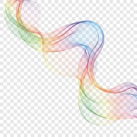 Abstract motion smooth color wave vector. Curve rainbow lines.Vector wave backgroundのイラスト素材