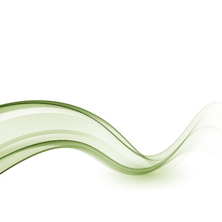 Green wave on white background.Abstract transparent wave backgroundのイラスト素材