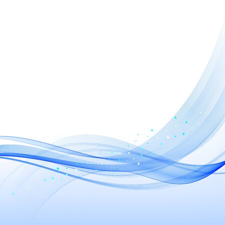 Ilustración de Abstract blue wave vector background - Imagen libre de derechos