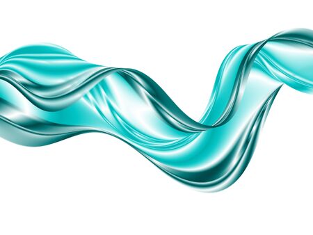 Abstract blue wave vector backgroundのイラスト素材