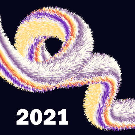 Colored wavy wave style, abstract background for the new year 2021