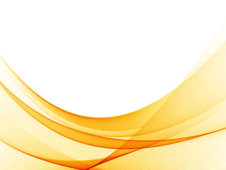 Abstract orange wave design element. Abstract smooth color wavyのイラスト素材