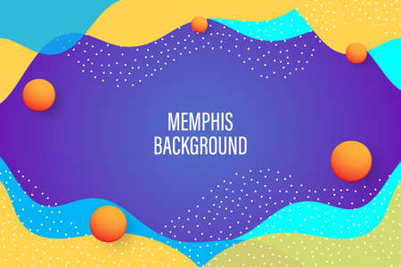 Background template with abstract shapes and color.Bright backdrop with wavy shapes and geometric...