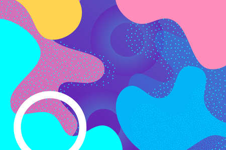 Background template with abstract shapes and color.Bright backdrop with wavy shapes and geometric...