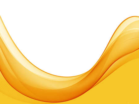 Abstract orange color wave design element. Abstract smooth color wavy Orange smoke wave lines. Orange waveのイラスト素材