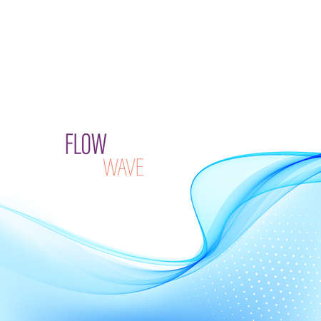 Abstract blue wave background Blue wave flowのイラスト素材