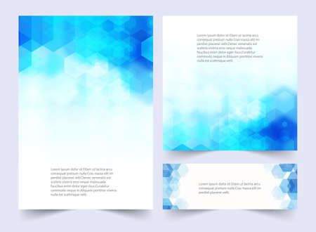 Vector abstract geometric background.Design element.Form a blue hexagonのイラスト素材