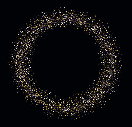 Vector frame with colorful sparkles Circle frameのイラスト素材